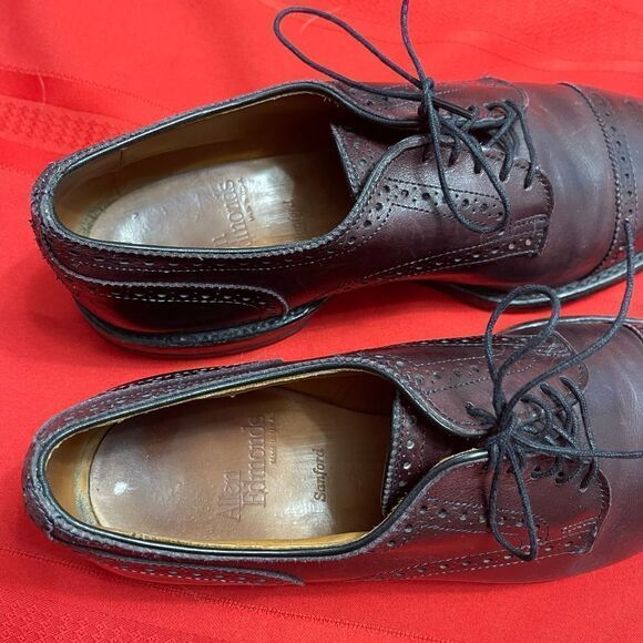 Allen Edmonds Sanford Brown Cap Toe Brown Oxford Shoes Size 8 D - Picture 3 of 12